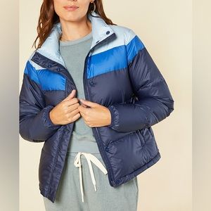 Outerknown NEW Women's chromatic puffer daylight rainbow jacket Medium